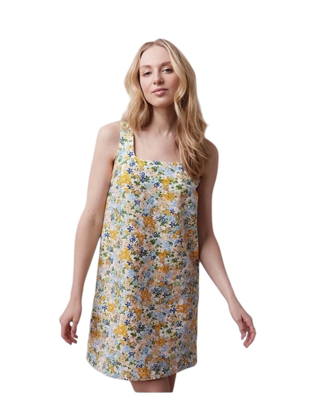 NWT LC Lauren Conrad Floral Squareneck Shift Dress Mod Mini Dress Size XXL